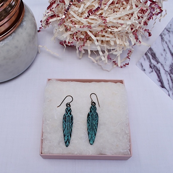 Blush Rose Collective Jewelry - LAST CHANCE⏳❗️Turquoise Bohemian Printed Earrings